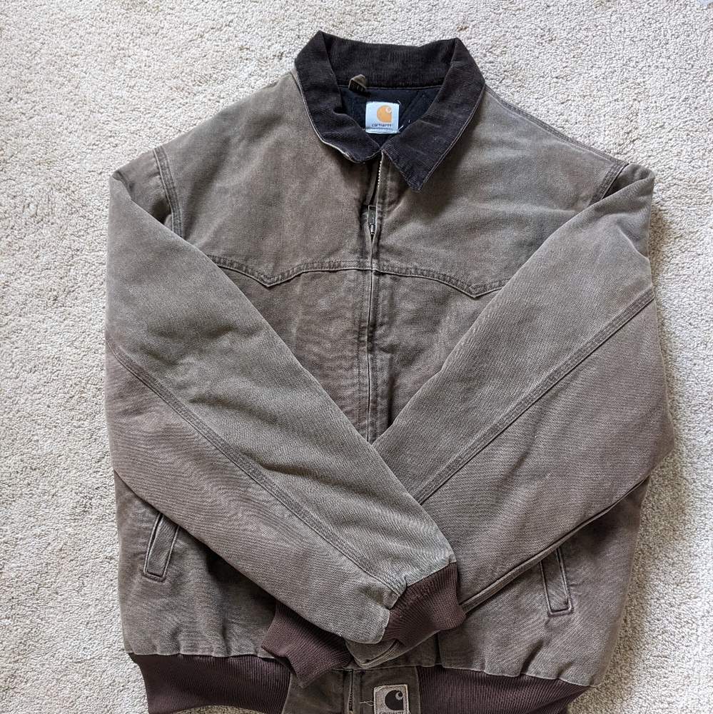 Vintage Carhartt Men's Tan Jacket